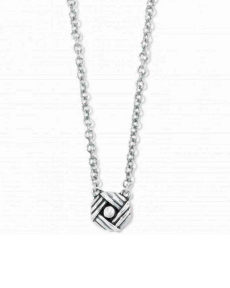 Front of a size O/S Single Sonora Knot Necklace in Silver in Silver by Brighton. | dia_product_style_image_id:330991